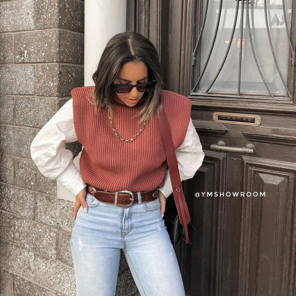 🔥Last 1🔥ZARA Shoulder pad knit top - Picture 4 of 4